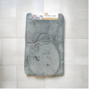 Набор ковриков для ванной и туалета 50 х 80 см, Коврик в ванную комнату 3 в 1 Серый