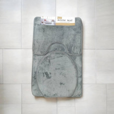 Набор ковриков для ванной и туалета 50 х 80 см, Коврик в ванную комнату 3 в 1 Серый Набор ковриков для ванной и туалета 50 х 80 см, Коврик в ванную комнату 3 в 1 Серый