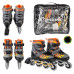 Детские ролики Extreme Motion RL2436 светящиеся колеса, серый, S (30-33)
