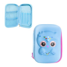 Пенал "Сова" с 3D изображением (голубой) Пенал "Сова" с 3D изображением (голубой)