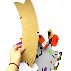 Підвіс з фетру + фанера "Привид на мітлі"