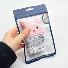 Прорезыватель-перчатка "Зайка", (РОЖЕВЫЙ)