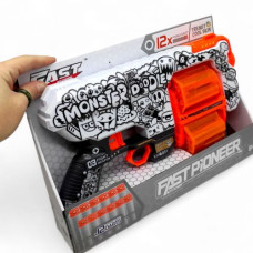 Игрушечный пистолет (бластер) с мягкими патронами (30,5х18 см, коробка – 32х6,5х22 см)