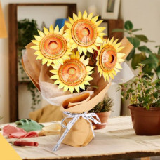 Трехмерная головоломка-конструктор серии Букет цветов "Желтые подсолнухи"