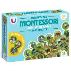 Магнитный набор Монтессори «Животные на континентах: Африка»