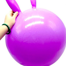 Мяч для фитнеса, диаметр 43 см, высота с ушками 53 см, в пакете (Голубой)