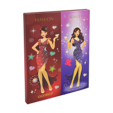 Детская палетка теней для век IG3078, 84 цвета, кисточка, аппликаторы