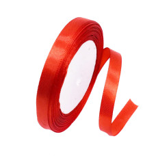 Атласная лента для рукоделия АБ-635, 1,2 см x 23 м, красный