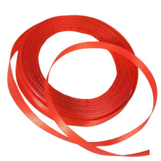 Атласная лента для рукоделия АБ-704, 0,6 см x 23 м, красный