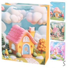 Пакет подарунковий S "Fairytale house 3D" 18*23*9см, R34515-S Пакет подарунковий S "Fairytale house 3D" 18*23*9см, R34515-S