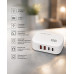 Зарядное устройство 4in1, 120W, 2xUSB-A, 2xType-C, Super Fast, Белый / Сетевой адаптер питания / Быстрая зарядка для телефона