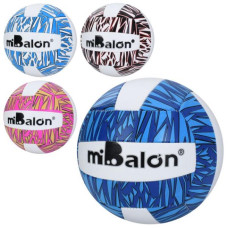 М'яч волейбольний, офіційний розмір, ПВХ, 240-260г, 4 кольори, у пакеті, MS 4862