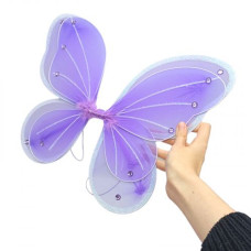 Карнавальные крылья двойные белые 28*34 см