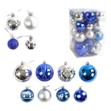 Новогодние украшения, 34 штуки, шарики, в слюде