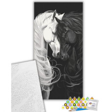 Картина по номерам "Свет и тень" 40х80 см