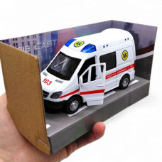 Машина металлическая "Автопром. Скорая помощь" короб.17*14*6,5 см