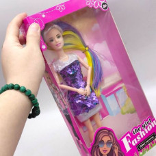 Кукла в платье с пайетками (сиреневый)