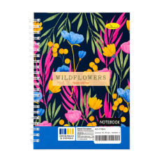 Блокнот для записей Wildflowers АП-1708-3 А5, 80 листов, пружина сбоку Блокнот для записей Wildflowers АП-1708-3 А5, 80 листов, пружина сбоку