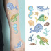 Набор детских блестящих временных тату «Морские животные» kids-tatto-see-set10