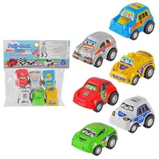 Машини набір інерц 6 кольорів машинок в комплекті, пакет, 2805-6 Машини набір інерц 6 кольорів машинок в комплекті, пакет, 2805-6