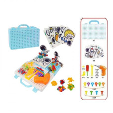 Мозаика "Космос", 193 элемента, шуруповерт на батарейках, гаечный ключ, отвертка, в коробке Мозаика "Космос", 193 элемента, шуруповерт на батарейках, гаечный ключ, отвертка, в коробке