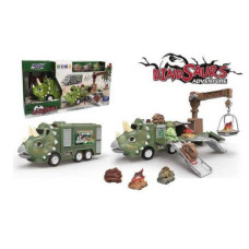 Парковка (инерционный механизм, 3 машинки, подъемный кран, 10 мелодий, звуки работы, рык, подсветка, наклейки, инструкция)