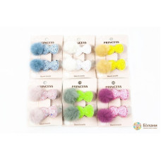 Защип дитячий "Princess" Бантик, BL-P2-7-3