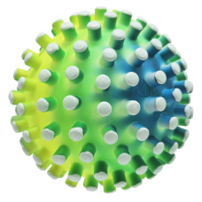 Детский шипастый мяч RB26524(White-3) резина, 90 грамм