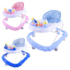 Ходунки арт. BW102 (6шт) музичні з брязкальцями, 3 кольори, BW102