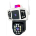 Уличная WiFi камера видеонаблюдения 3MP, FullHD, 2 объектива, YC101 IP камера наблюдения Поворотная камера