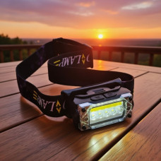 Аккумуляторный налобный фонарь с датчиком движения YY-19C (есть красный свет)