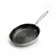 Сковорода OSFE EB-7522, 22 см, с гибридным антипригарным покрытием, без крышки. Серебристая (EB-7522)