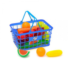 Корзина с продуктами "Урожай", 25 эл (голубая)