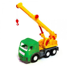 Машинка Автокран Акрос, зеленая