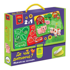Гра розвиваюча Vladi Toys з липучками. Де чиє дитинча? Вивчаємо кольори. VT1310-05 (укр)