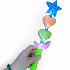 Палочка "Звезда два сердца луна" с 3D проекцией (микс) Палочка "Звезда два сердца луна" с 3D проекцией (микс)