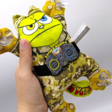 Игрушка мягконабивная «Кот ВОЕННЫЙ КАМО на липучках» 21 см