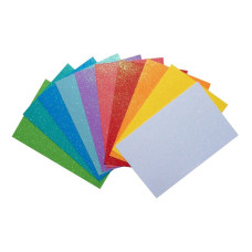 Набор цветного фоамирана с глиттером на клейкой основе 200582, 1,8-2,0 мм, 10 штук