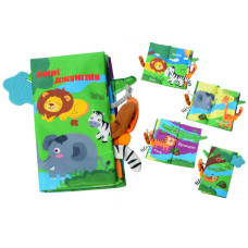 Мягкая книжка-прорезыватель HB 0016 22 см (Звериджунглей) Мягкая книжка-прорезыватель HB 0016 22 см (Звериджунглей)