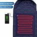 Зимний спальный мешок с подогревом от павербанка USB 215х65 см (до -30°C) / Теплый тактический спальник-одеяло