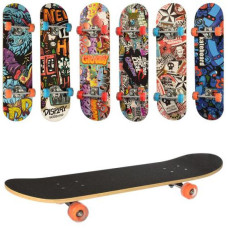 Скейт 79,5-19,5 см , алюм, підвіска, ПУ, світло, 7 шарів, дошка наждак, MS 0321-3