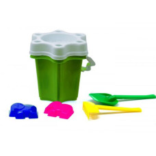 Ведро Цветочек-2 набор (лоп+граб+2 пас) салатовый.