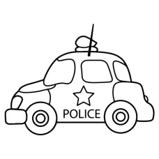 Роспись по холсту "Полицейское авто"