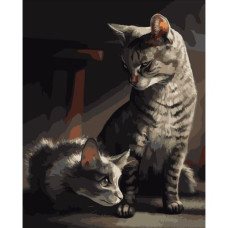 Картина по номерам "Кот-вожак" ★★★★