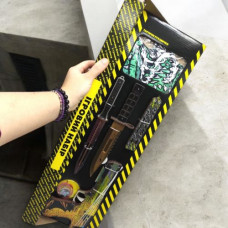 Игровой набор "BIG BOX Yakudza", деревянный - резинкострел, ножи, перчатки, брелок Игровой набор "BIG BOX Yakudza", деревянный - резинкострел, ножи, перчатки, брелок