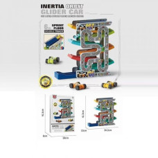 Трек 6 уровней, 10 машинок, в коробке