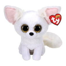 Детская мягкая игрушка TY Beanie Boo's. Белая лиса FENNEC 15см