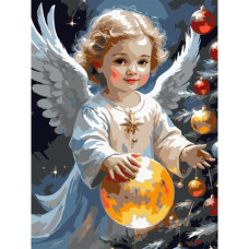 Картина по номерам "Рождественский ангел" 30х40 см