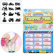 Набір з транспортом набір 12шт, капсула-транспорт, зростаюче у воді, на листі, 15-22,5-1см, DL32