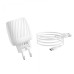 Зарядное сетевое HOCO C78A Highway 2USB 2.4A Type C Белый